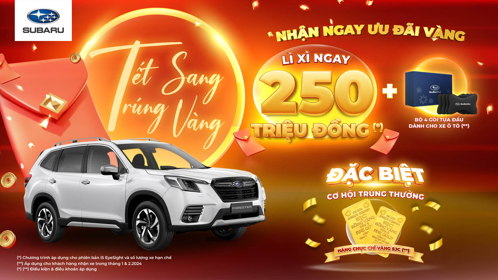 TẾT SANG – TRÚNG VÀNG KHI MUA XE SUBARU